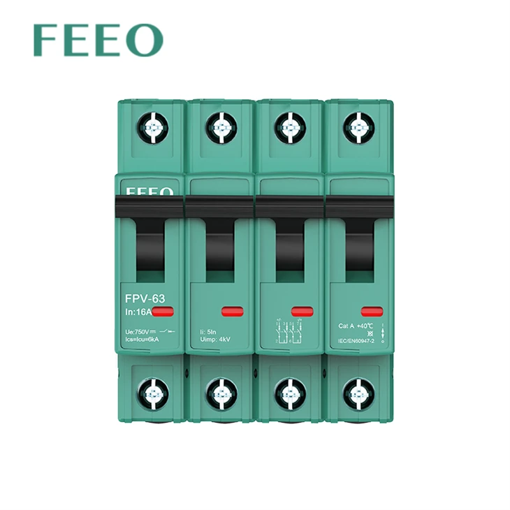 DC MCB 4P 1000VDC 10KA Circuit Breaker