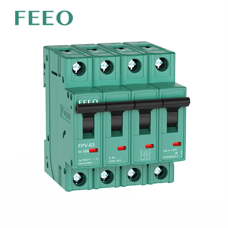 DC MCB 4P 1000VDC 10KA سرکٹ بریکر